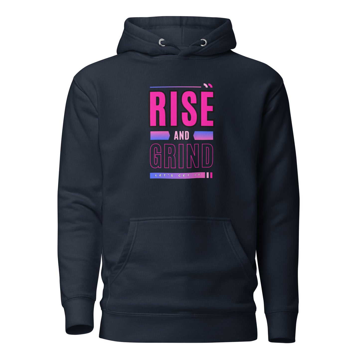 Check out this Cool, Stylish, "RISE and GRIND" 04 Unisex Hoodie