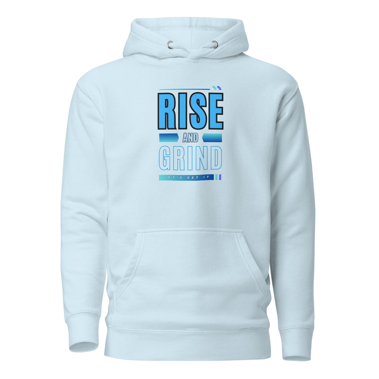 Check out this Cool, Stylish, "RISE and GRIND" 02 Unisex Hoodie