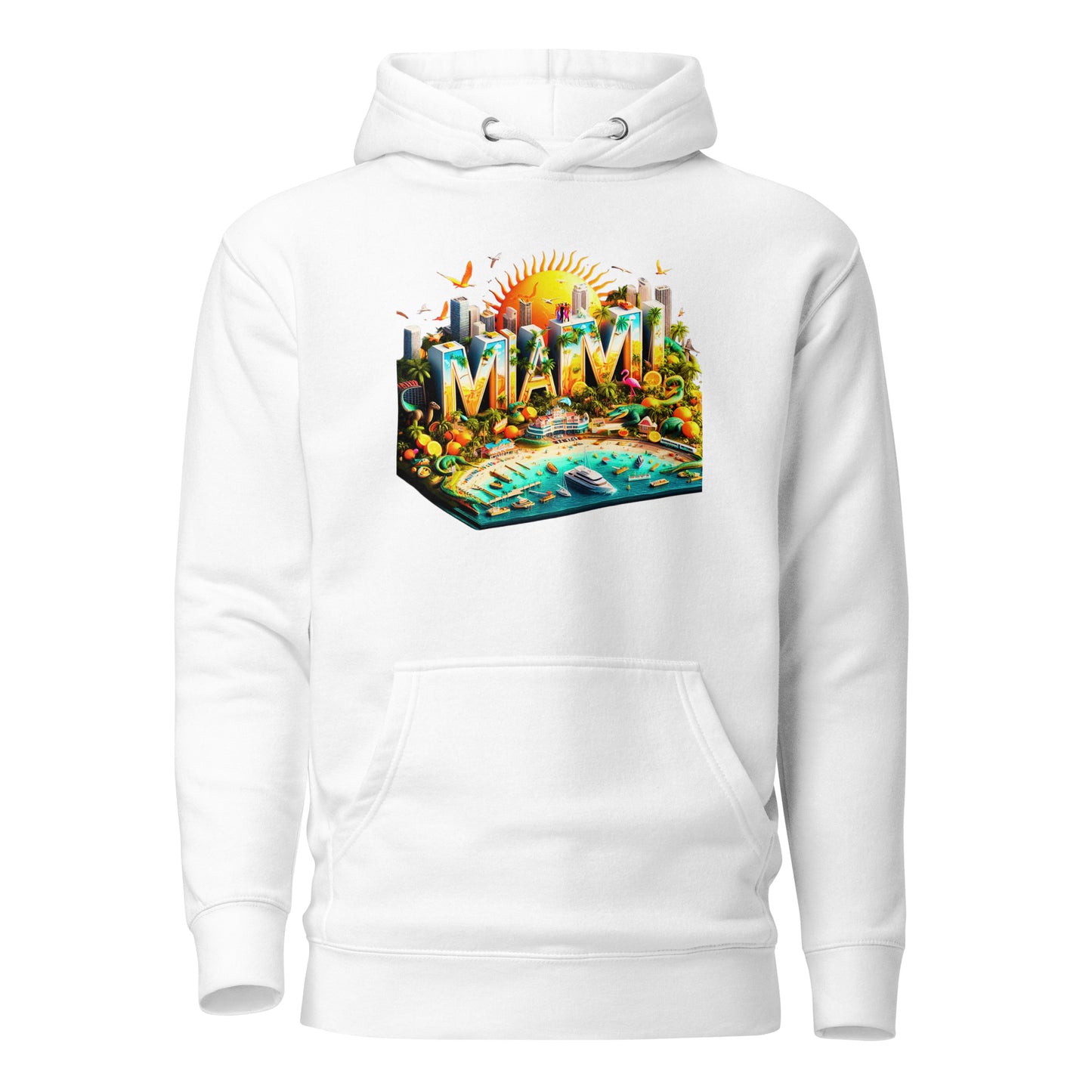 Check out this Cool, Stylish, "MIAMI" 02 Unisex Premium Unisex Hoodie!