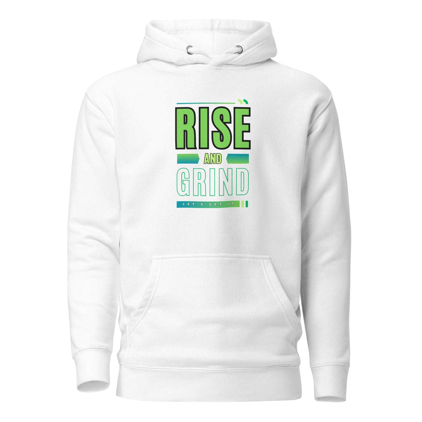 Check out this Cool, Stylish, "RISE and GRIND" 03 Unisex Hoodie