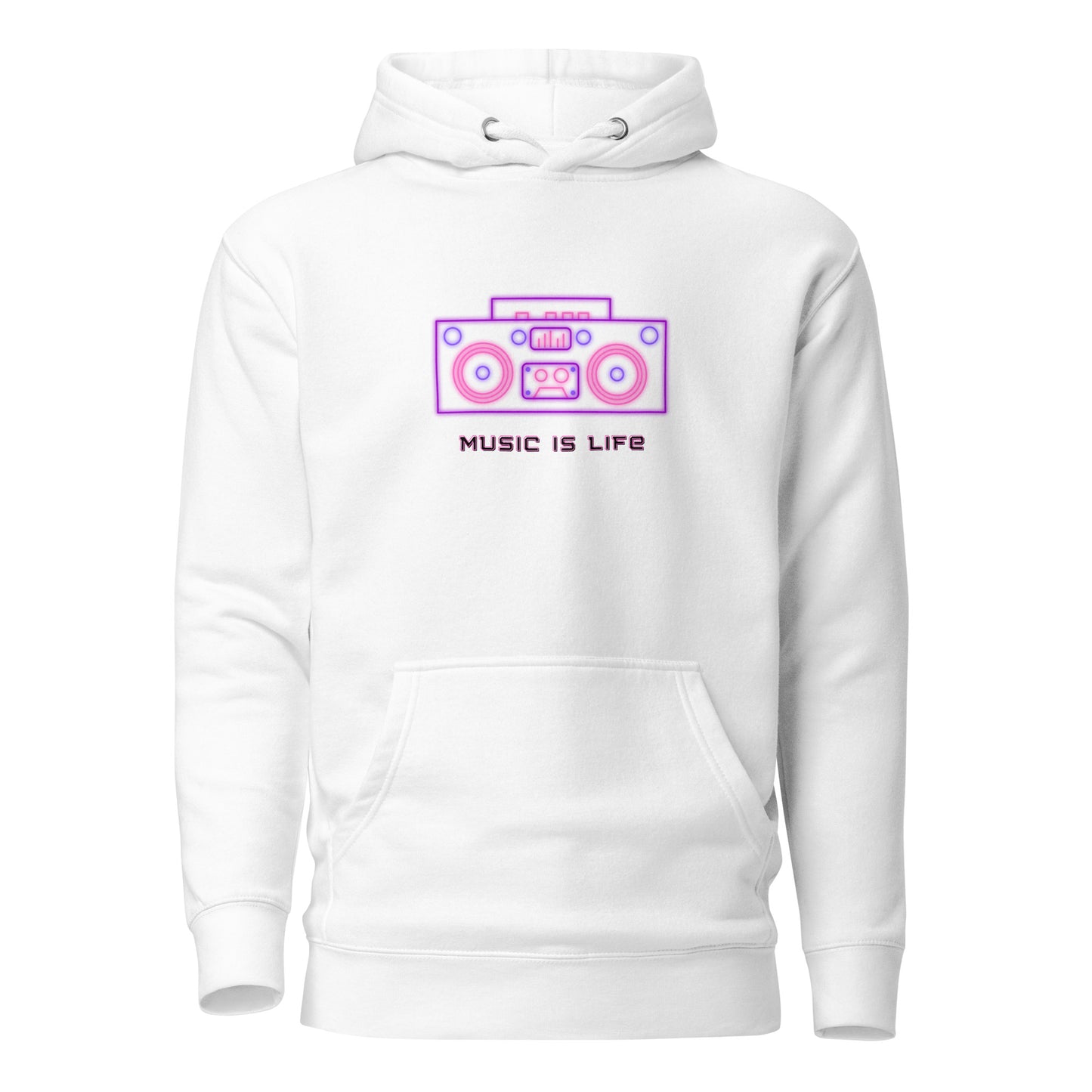 Check out this Cool, Stylish, "Music is Life" Unisex Hoodie