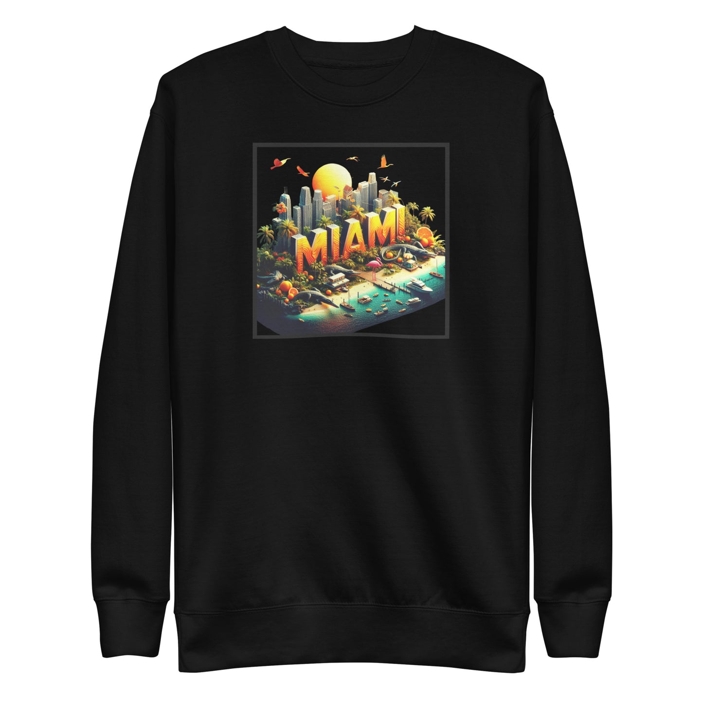 Check out this Cool, Stylish, "MIAMI" 01 Unisex Premium Sweatshirt!