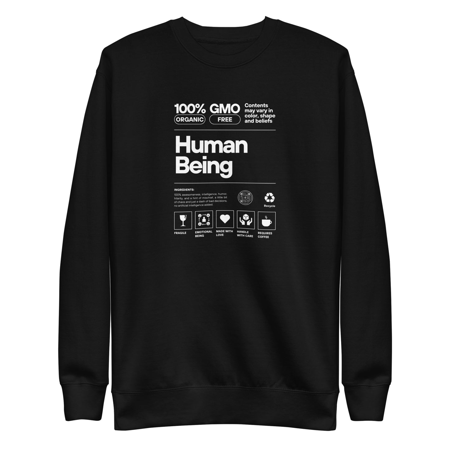 Check out this Cool, Stylish, "Human Being" 05 Unisex Premium Sweatshirt