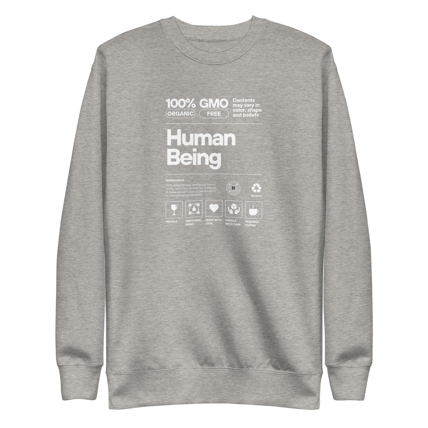 Check out this Cool, Stylish, "Human Being" 05 Unisex Premium Sweatshirt