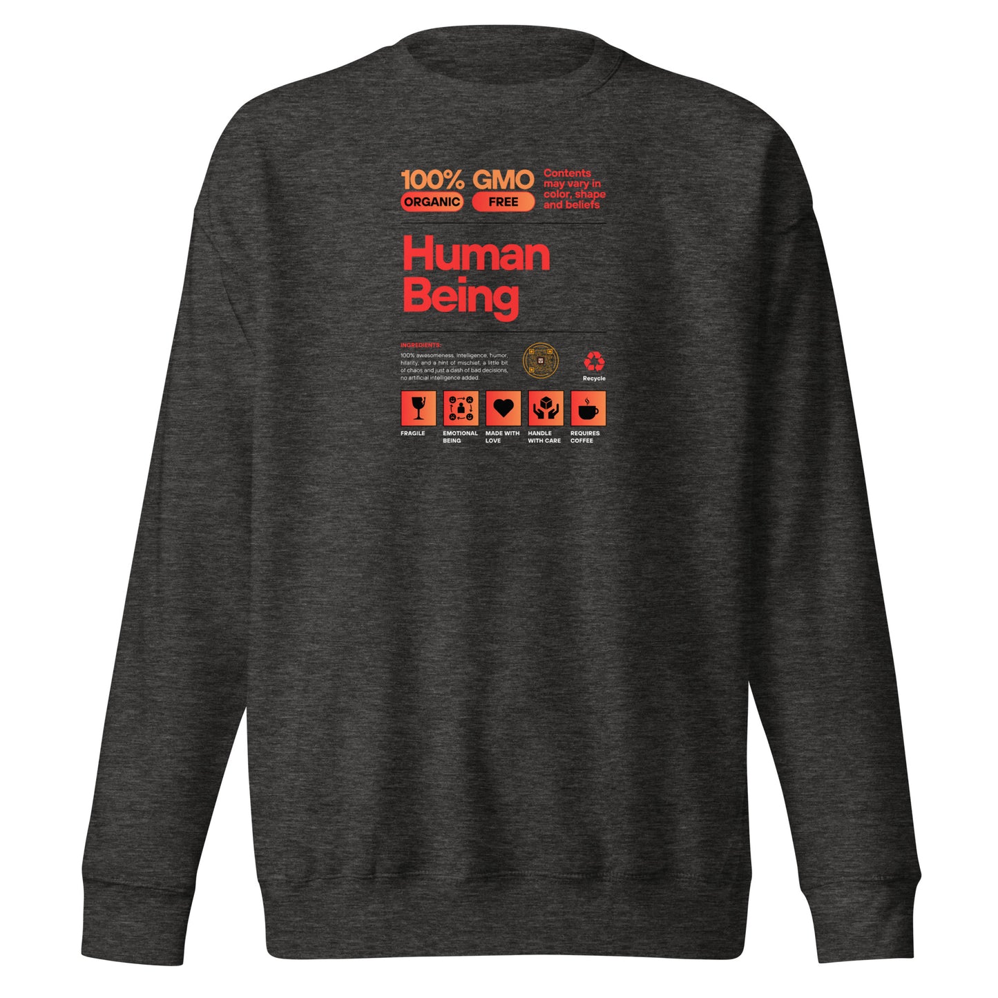 Check out this Cool, Stylish, "Human Being" 01 Unisex Premium Sweatshirt