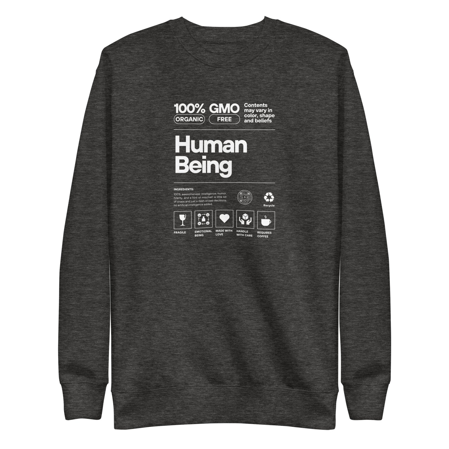 Check out this Cool, Stylish, "Human Being" 05 Unisex Premium Sweatshirt