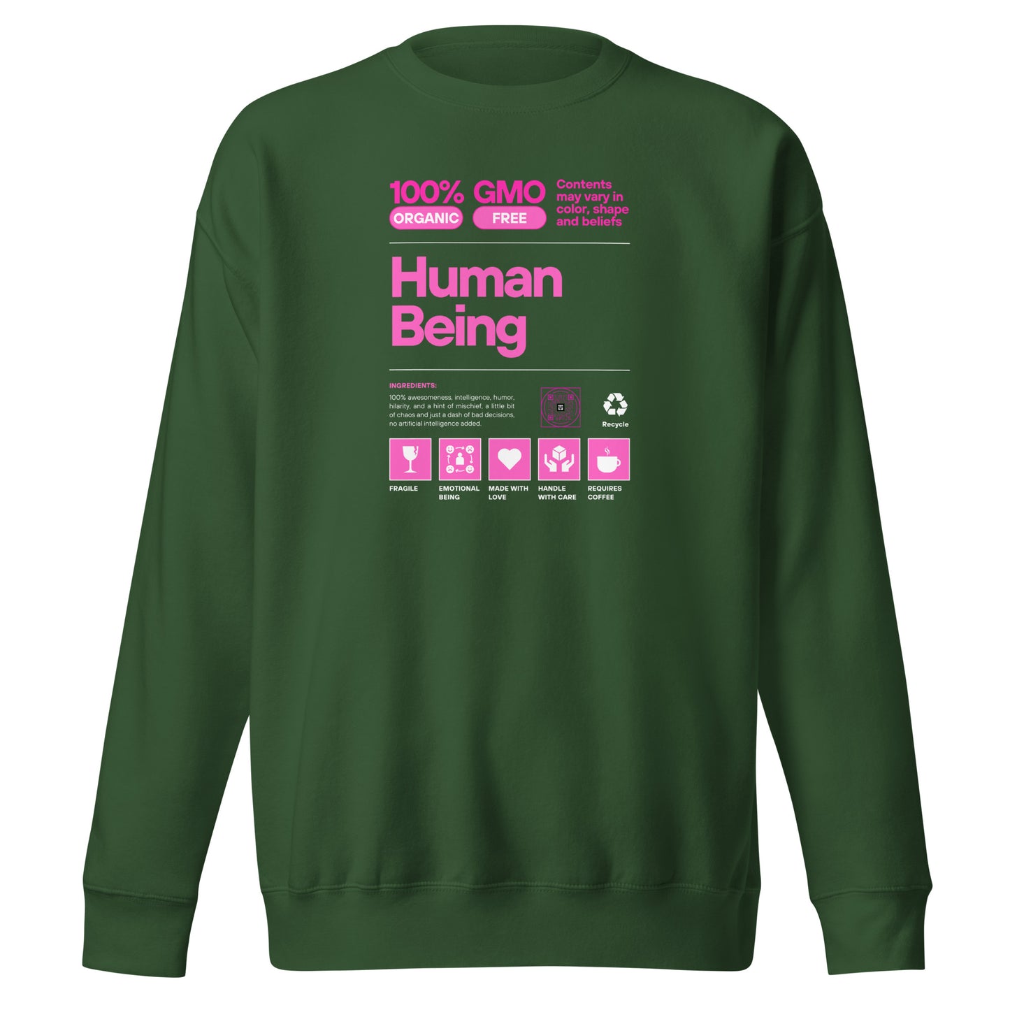 Check out this Cool, Stylish, "Human Being" 04 Unisex Premium Sweatshirt