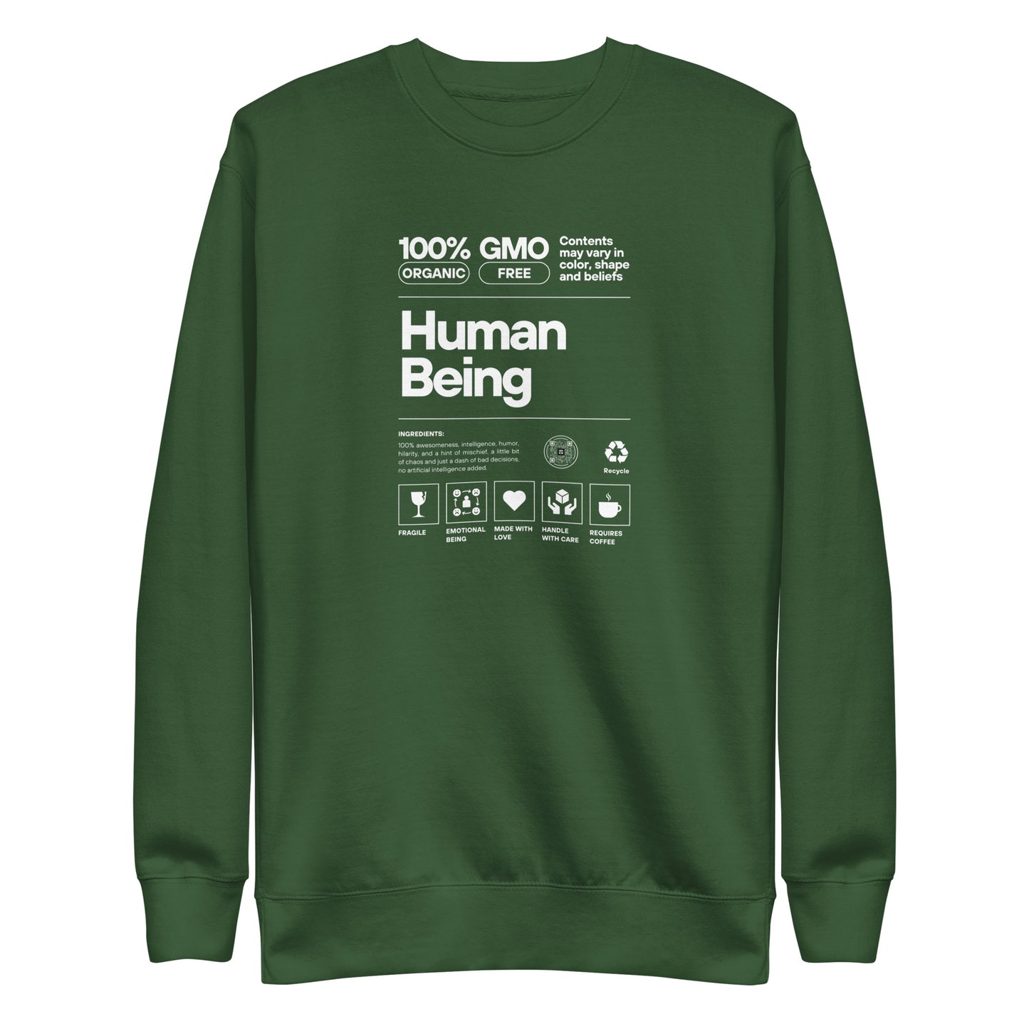 Check out this Cool, Stylish, "Human Being" 05 Unisex Premium Sweatshirt