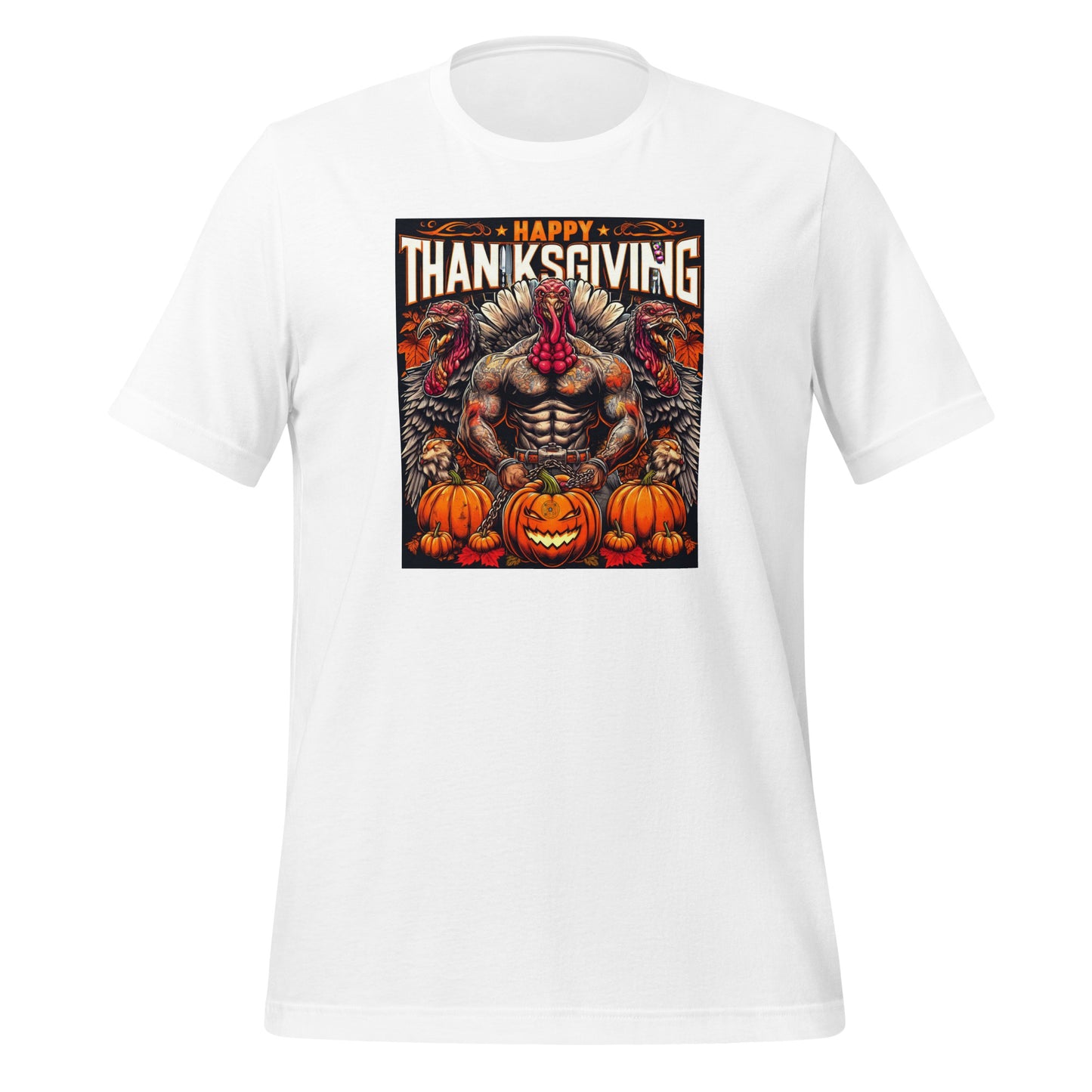 Check out this Cool, Stylish, "Thanksgiving Tattooed Tough Turkey," Unisex t-shirt